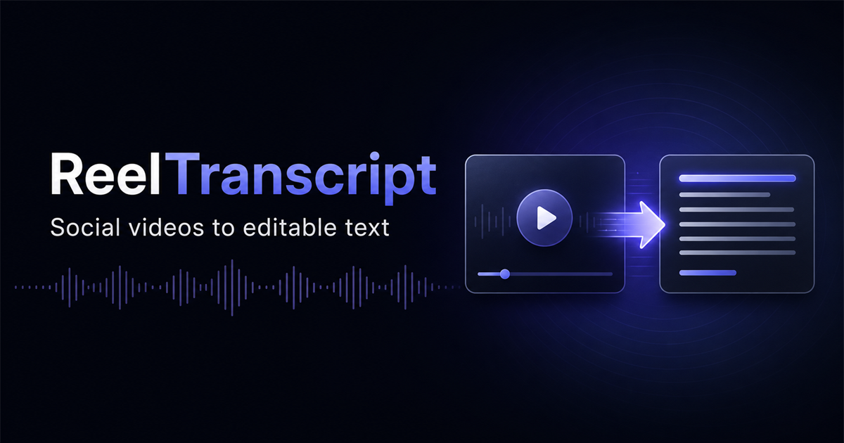 Free TikTok Transcript Generator — No Sign-Up | ReelTranscript